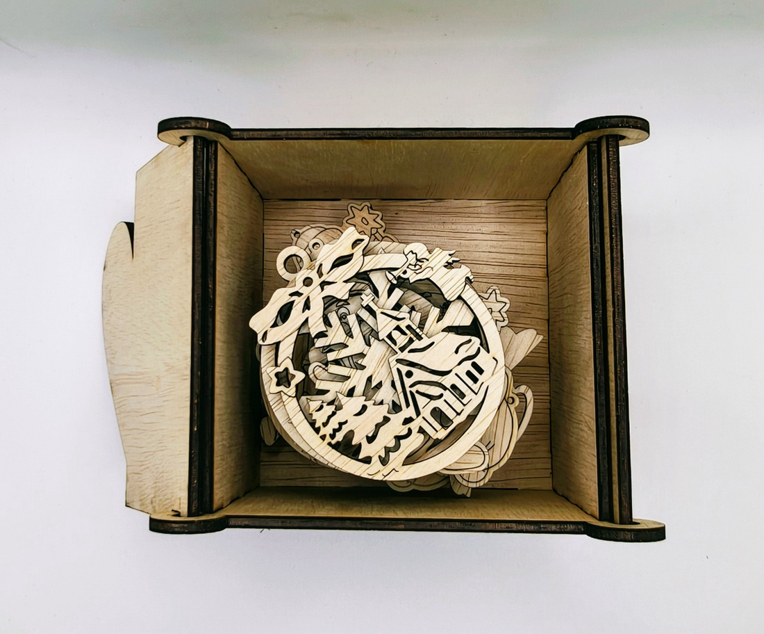 Set globuri de Crăciun din lemn -20 buc - crăciun - decorațiuni de crăciun de casă - globuri de crăciun - Artynos.ro