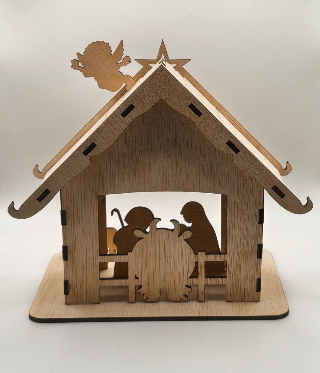 Iesle din lemn - crăciun - decorațiuni de crăciun de casă - căsuțe decorative de crăciun - Artynos.ro