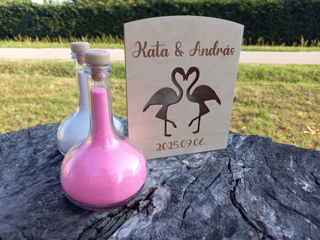 Set pentru ceremonia nisipului de nuntă - accesorii nuntă - amintiri și cadouri de nuntă - cadou nuntă - set de ceremonie - Artynos.ro