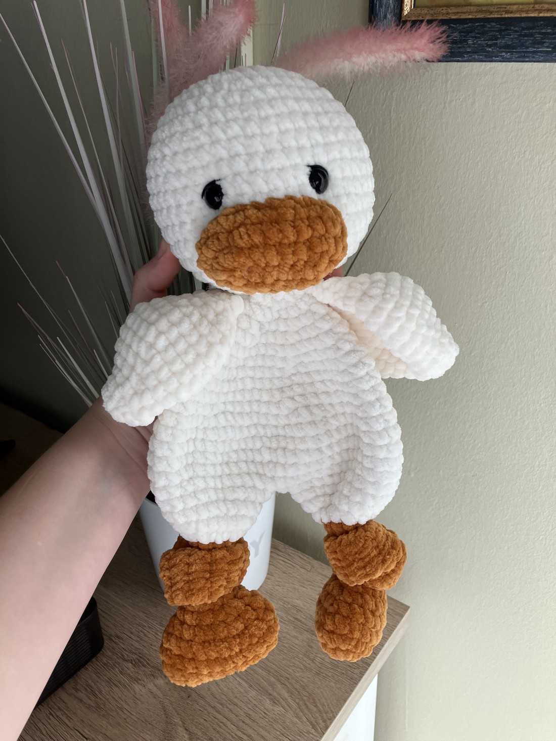 Chenille croșetat rață doggy style - jucării și echipamente pentru copii - plușuri - păsări de pluș - Artynos.ro