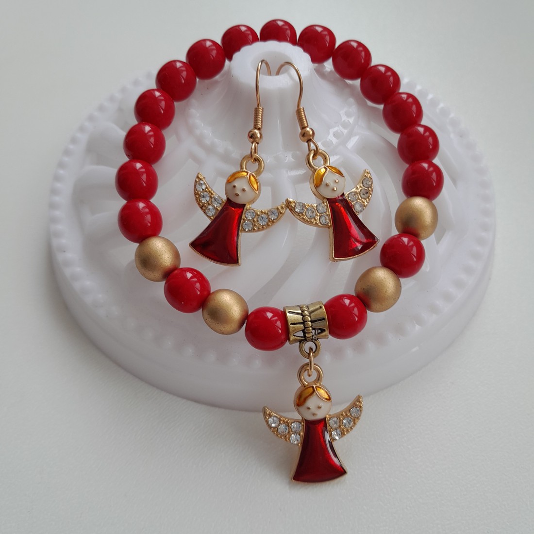 Set de bijuterii Angel - brățară, cercei -  - Artynos.ro