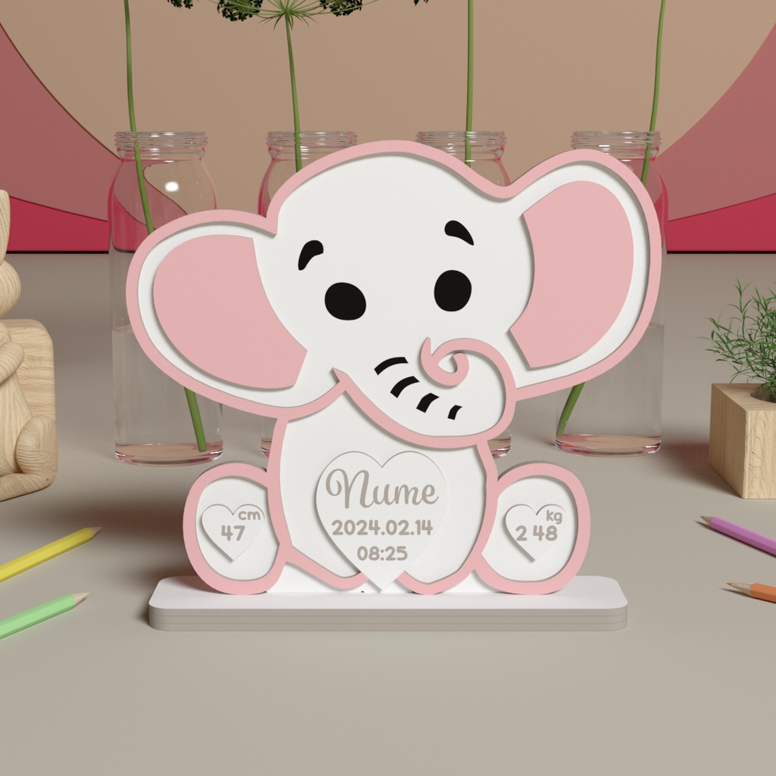 Decoratiune personalizată pentru camera copilului - Elefănțel pe MDF pictat manual - casă & stil de viață - echipament pentru camera copiilor - decorațiuni pentru camera copilului - Artynos.ro Decoratiune personalizată pentru camera copilului - Elefănțel pe MDF pictat manual - casă & stil de viață - echipament pentru camera copiilor - decorațiuni pentru camera copilului - Artynos.ro