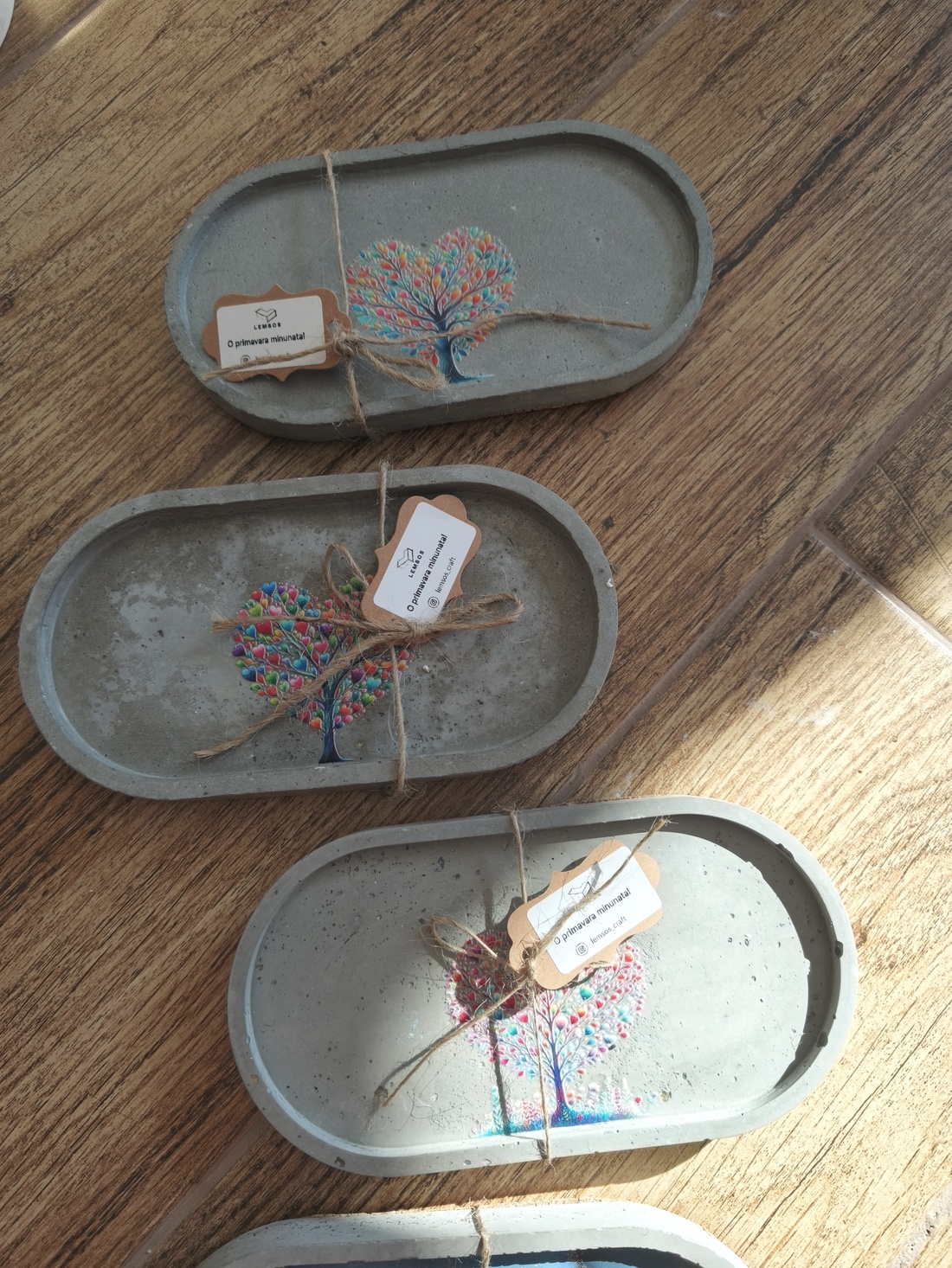 Tavite din beton pentru suport lumanari/ghivece cu model tematic - accesorii nuntă - materiale decor pentru nuntă - lumânări de nuntă și suport lumânări - Artynos.ro