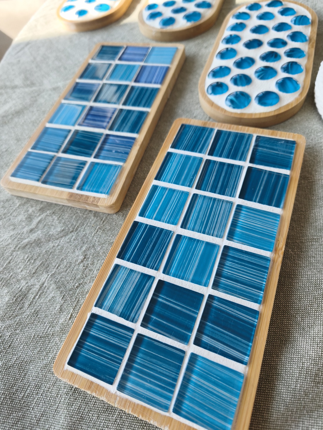 Set coasters pentru doua pahare/suport ibric fierbinte - accessorii și unelte - accesorii decorative - mozaic - Artynos.ro