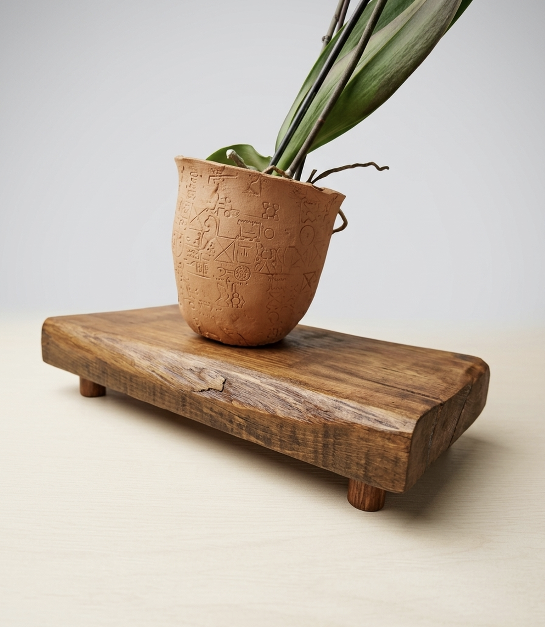Suport din lemn masiv pentru plante/lumanari decor pentru masa - casă & stil de viață - decorațiuni de casă - decorațiuni de masă și rafturi - decorațiuni de masă - Artynos.ro