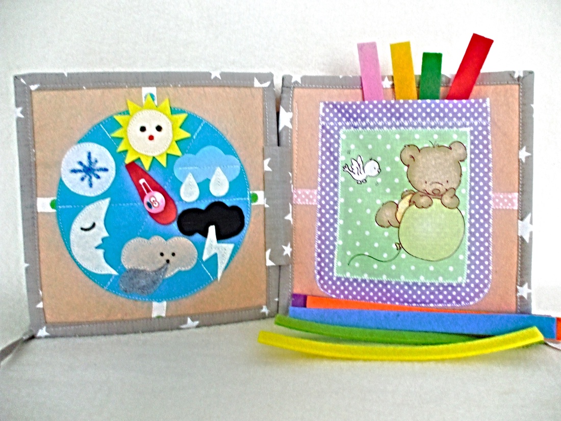 Carte textila cu 10 jocuri de dezvoltare ,jocuri de tip Montessori ,activitati potrivite pentru 3 ani + - jucării și echipamente pentru copii - cărți pentru copii, cărți textile - Artynos.ro