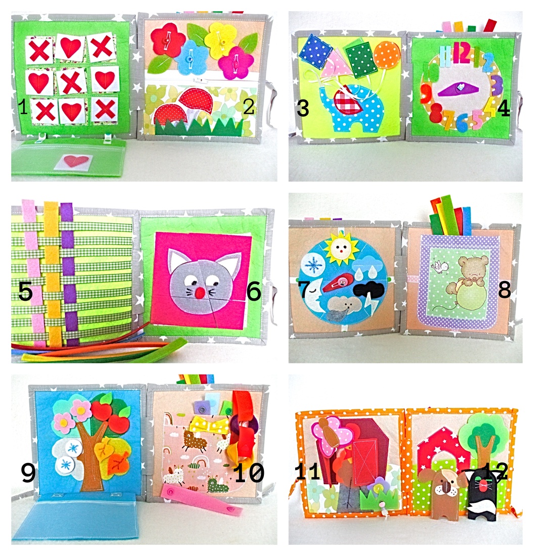 Alegeti si creati o carte senzoriala cu activitatile dorite in functie de varsta copilului. - jucării și echipamente pentru copii - cărți pentru copii, cărți textile - Artynos.ro