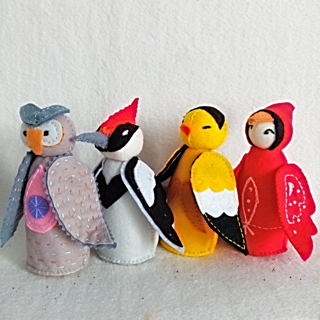 Pasari din fetru pentru baby mobile sau ghirlanda de primavara. - jucării și echipamente pentru copii - plușuri - figurine de pluș - Artynos.ro