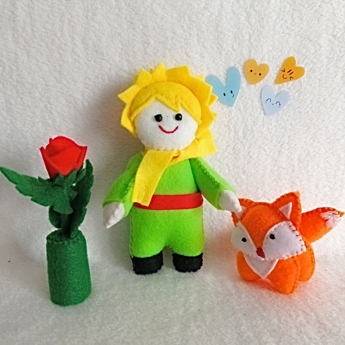 Set de 3 jucarii pentru povestea nemuritoare a Micului Print. - jucării și echipamente pentru copii - jocuri de gândire - curcubeu montessori, jocuri waldorf - Artynos.ro