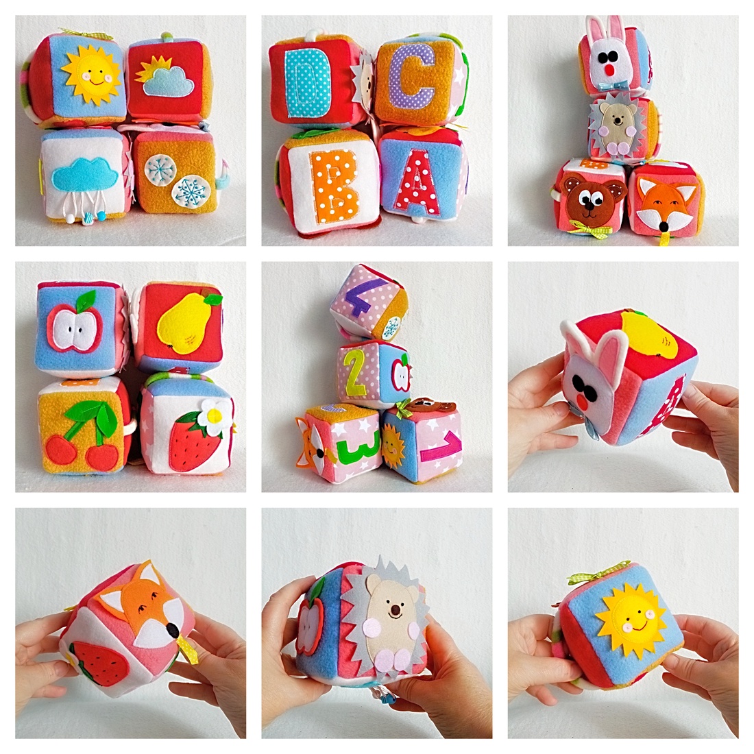 Set de cuburi moi Montessori � jucărie educativă pentru dezvoltare timpurie . - jucării și echipamente pentru copii - jucării bebeluși - cub pentru copii - Artynos.ro