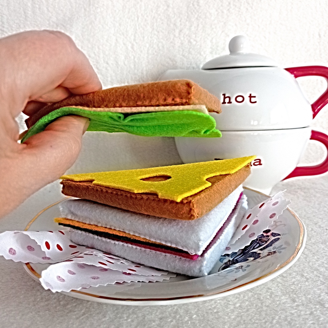 Sandwich din fetru, Jucarie Educativa pentru Prescolari . - jucării și echipamente pentru copii - jocuri de rol - Artynos.ro