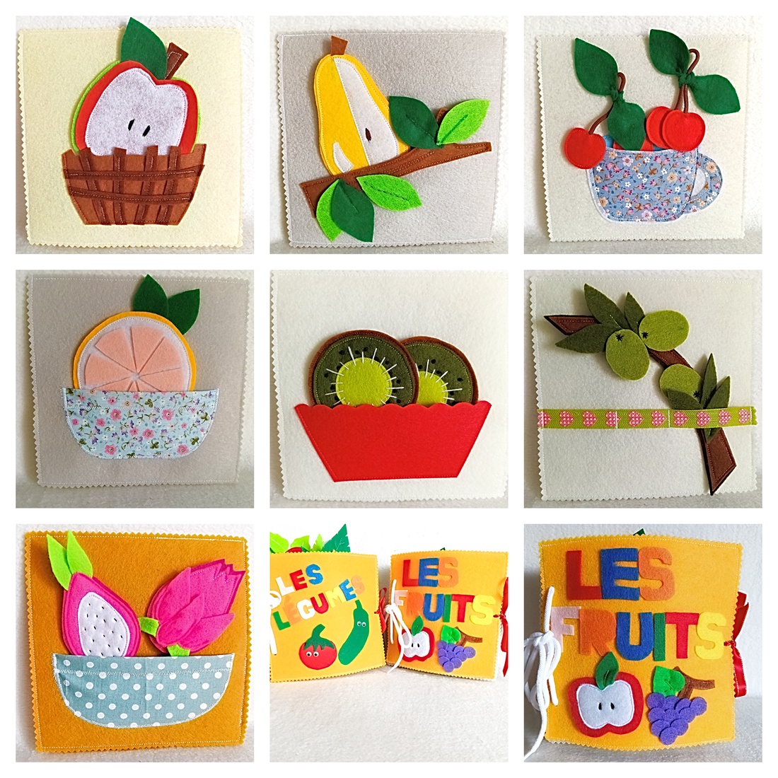 Carte educativa cu legume din fetru ,activitati Montessori. - jucării și echipamente pentru copii - cărți pentru copii, cărți textile - Artynos.ro