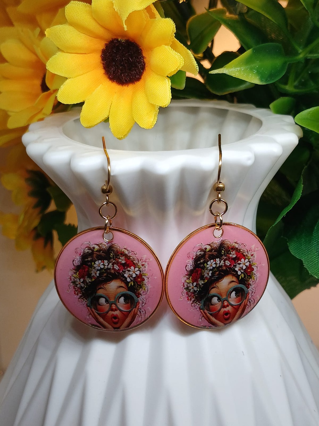 Cercei handmade Lovely Lady - bijuterii - cercei - cercei din rășină - Artynos.ro