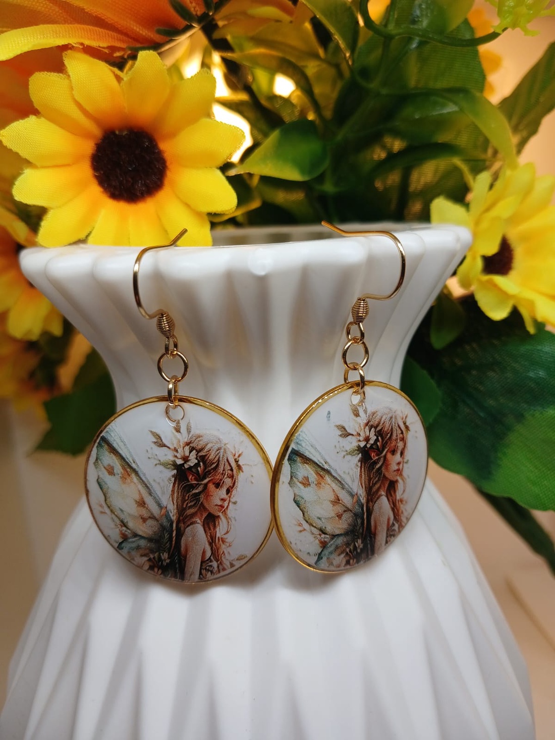 Cercei handmade zana - bijuterii - cercei - cercei din rășină - Artynos.ro
