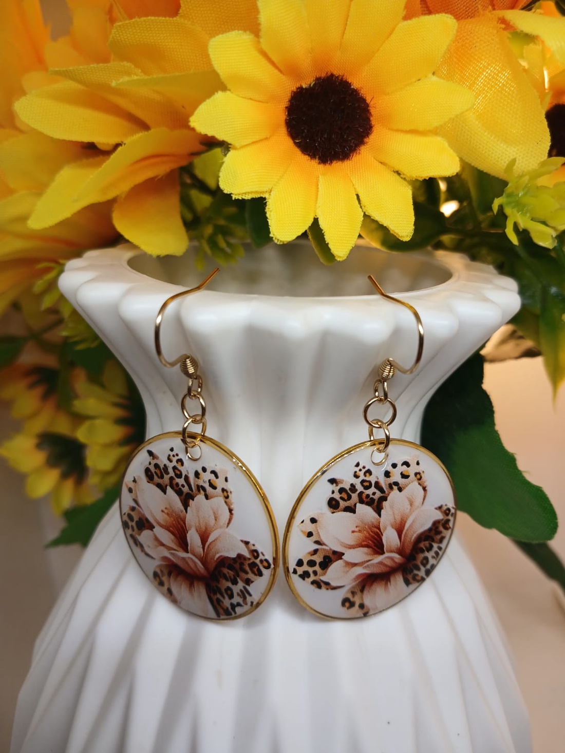 Cercei handmade zana - bijuterii - cercei - cercei din rășină - Artynos.ro