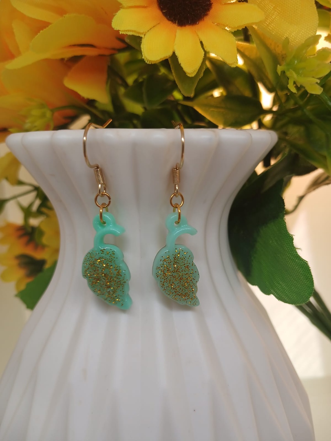 Cercei handmade rasina - bijuterii - cercei - cercei din rășină - Artynos.ro
