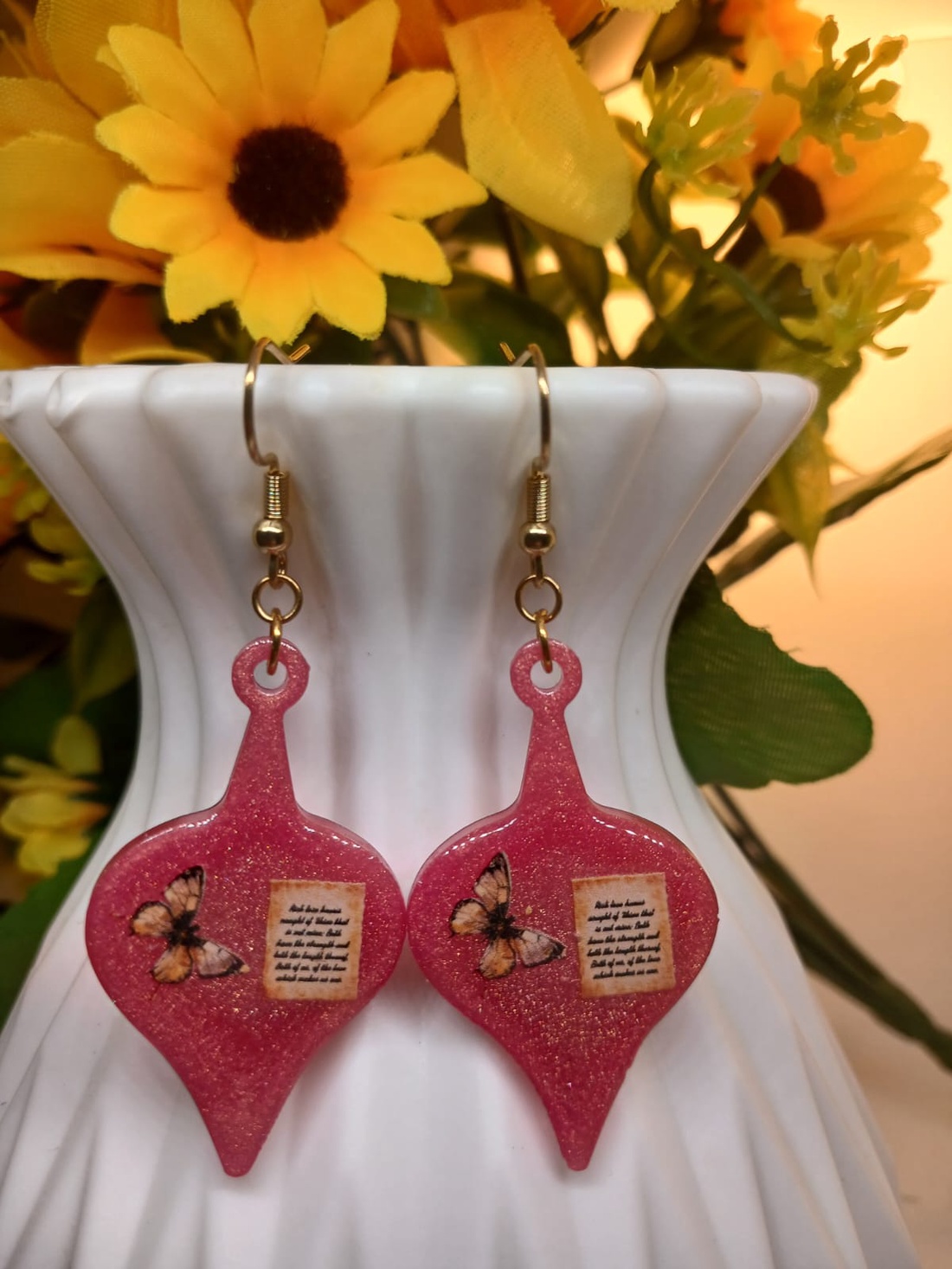 Cercei handmade rasina - bijuterii - cercei - cercei din rășină - Artynos.ro