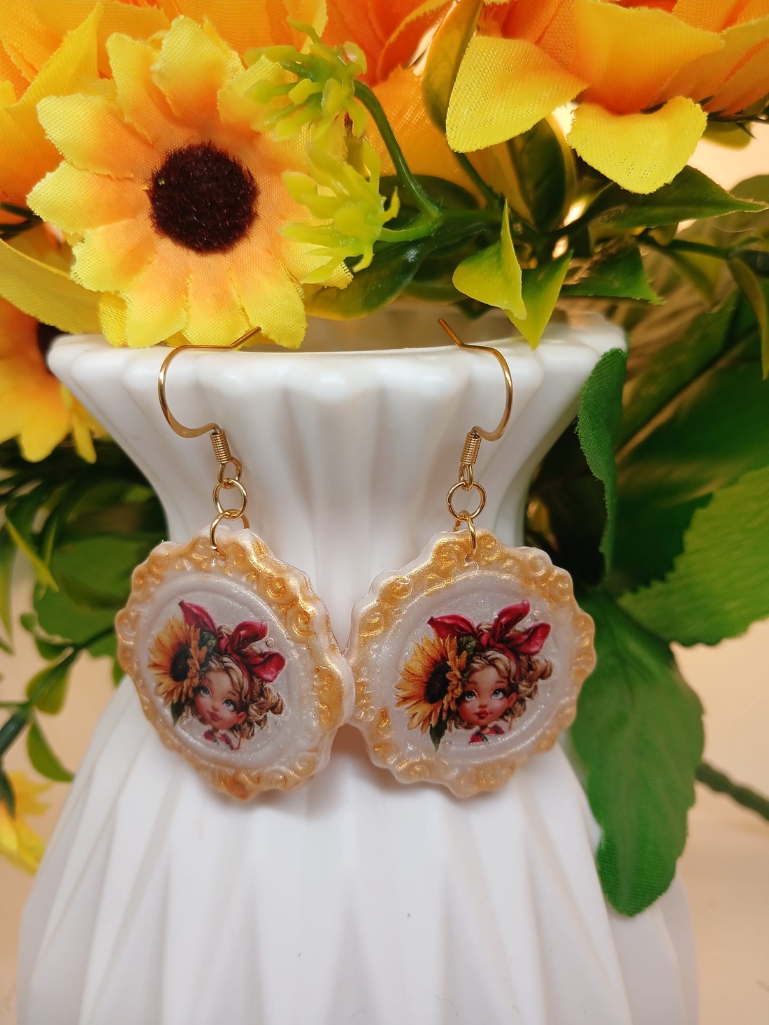 Cercei handmade summer vibes - bijuterii - cercei - cercei din rășină - Artynos.ro