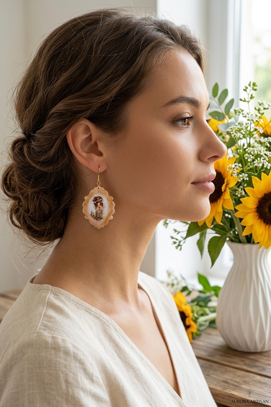 Cercei handmade Pretty Lady - bijuterii - cercei - cercei din rășină - Artynos.ro