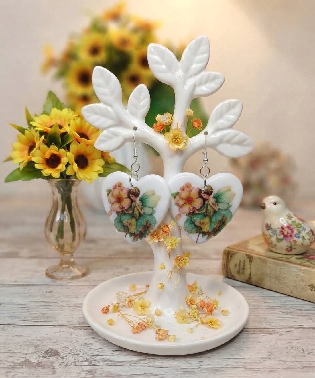 Cercei Hearts - bijuterii - cercei - cercei din rășină - Artynos.ro