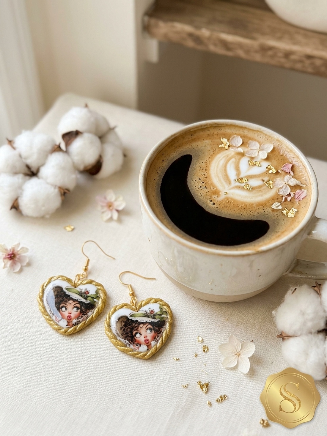 Cercei Hearts - bijuterii - cercei - cercei din rășină - Artynos.ro