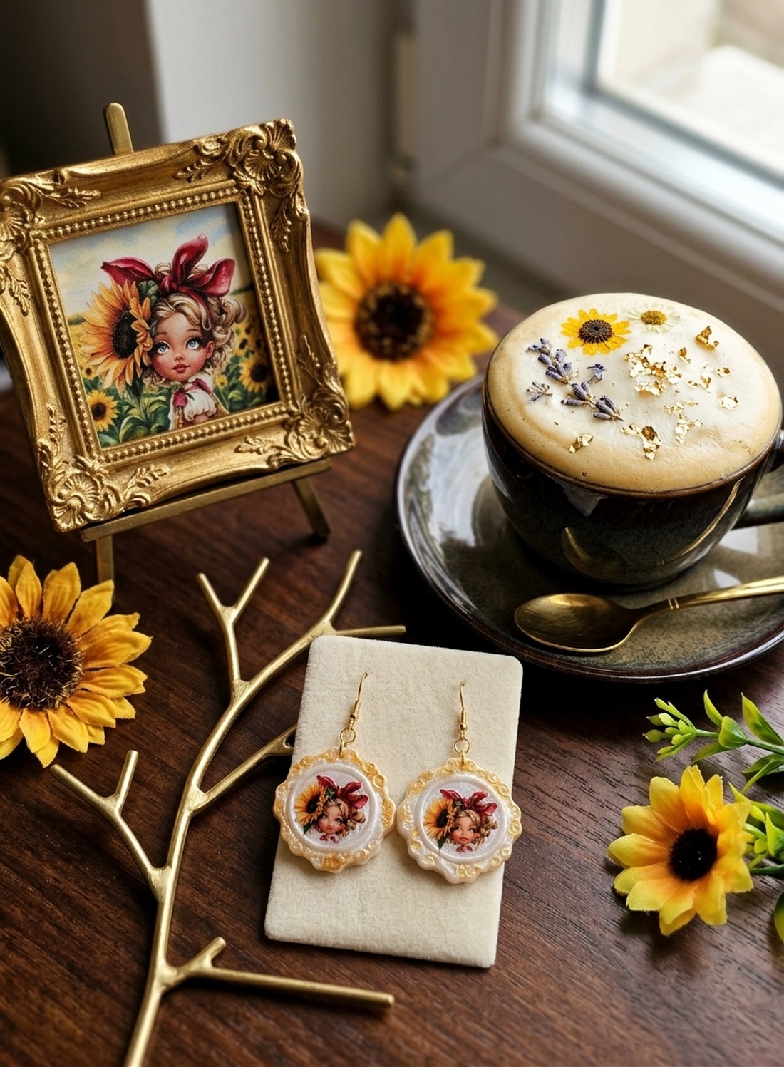 Cercei handmade summer vibes - bijuterii - cercei - cercei din rășină - Artynos.ro