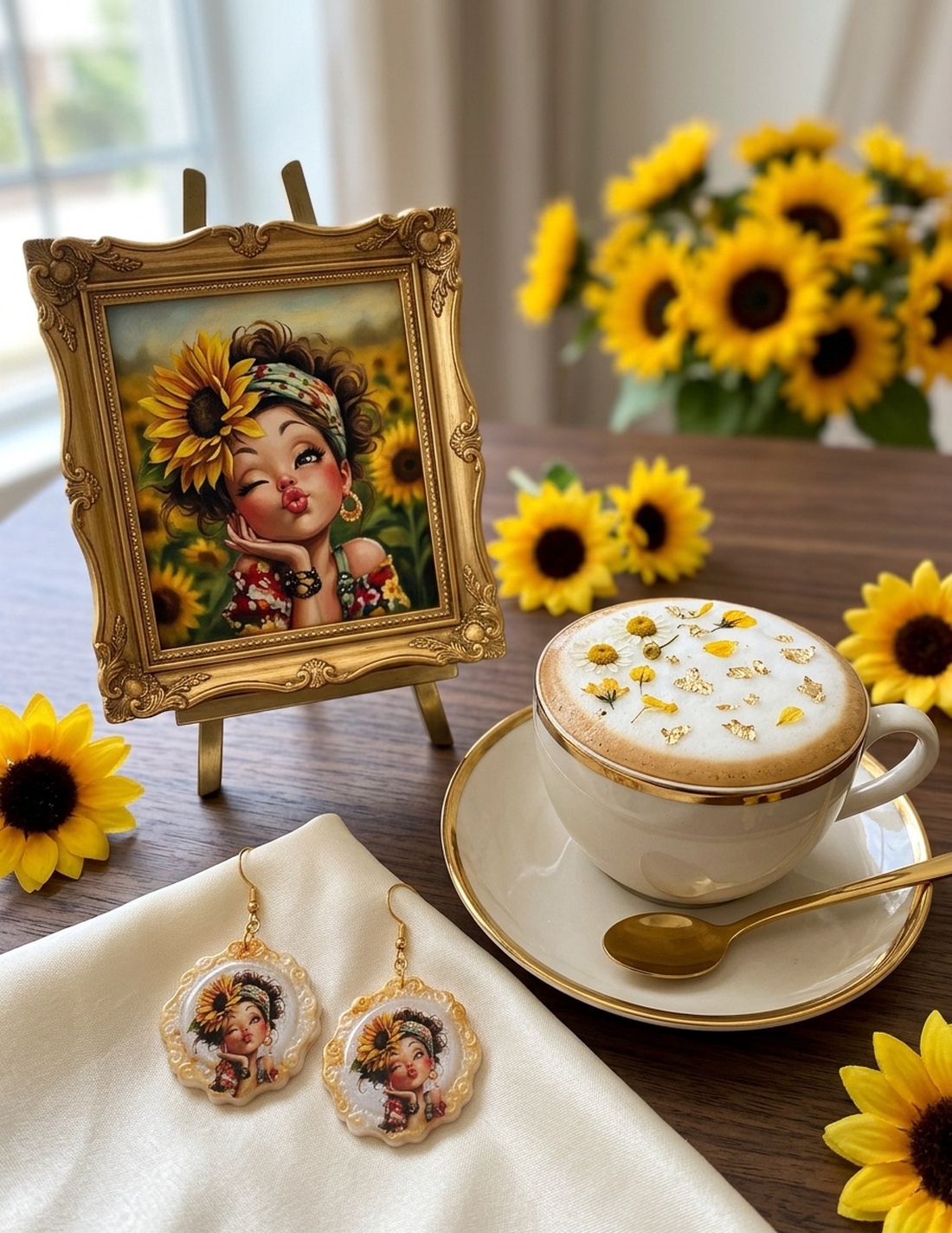 Cercei handmade summer vibes - bijuterii - cercei - cercei din rășină - Artynos.ro