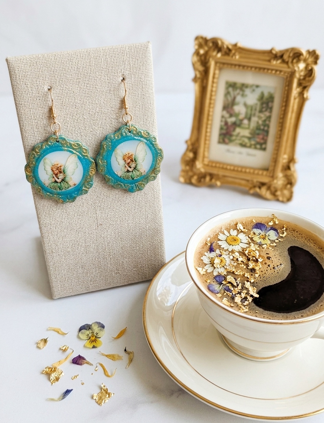 Cercei handmade turcoise dream - bijuterii - cercei - cercei din rășină - Artynos.ro