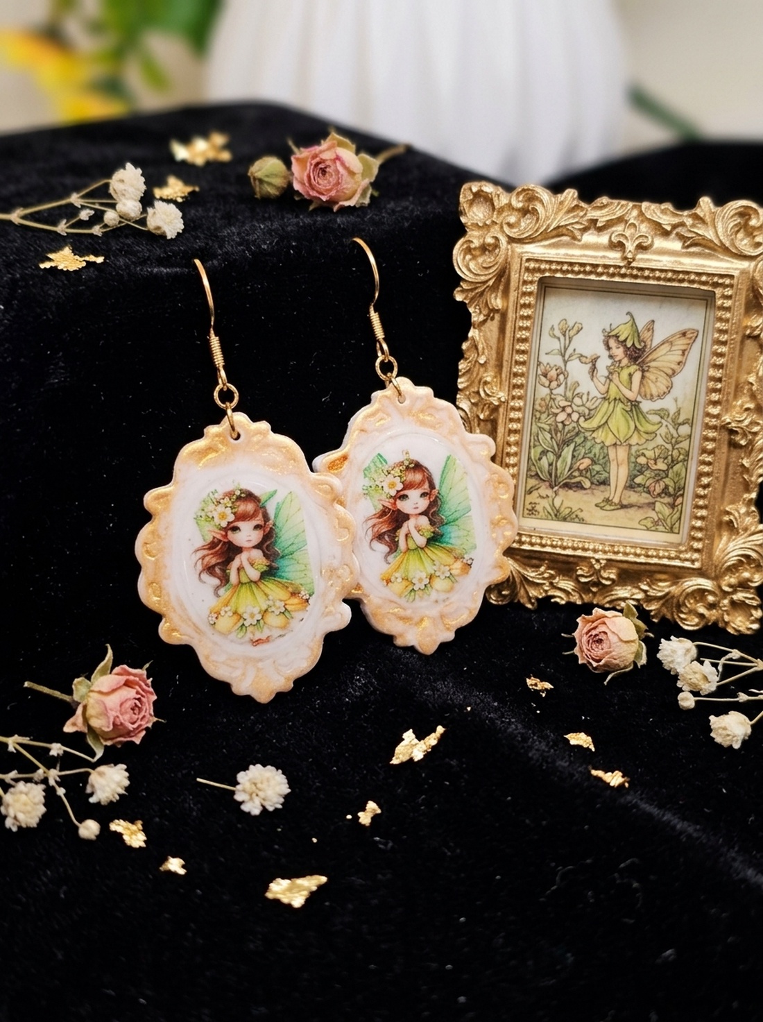 Cercei Forest Fairy - bijuterii - cercei - cercei din rășină - Artynos.ro