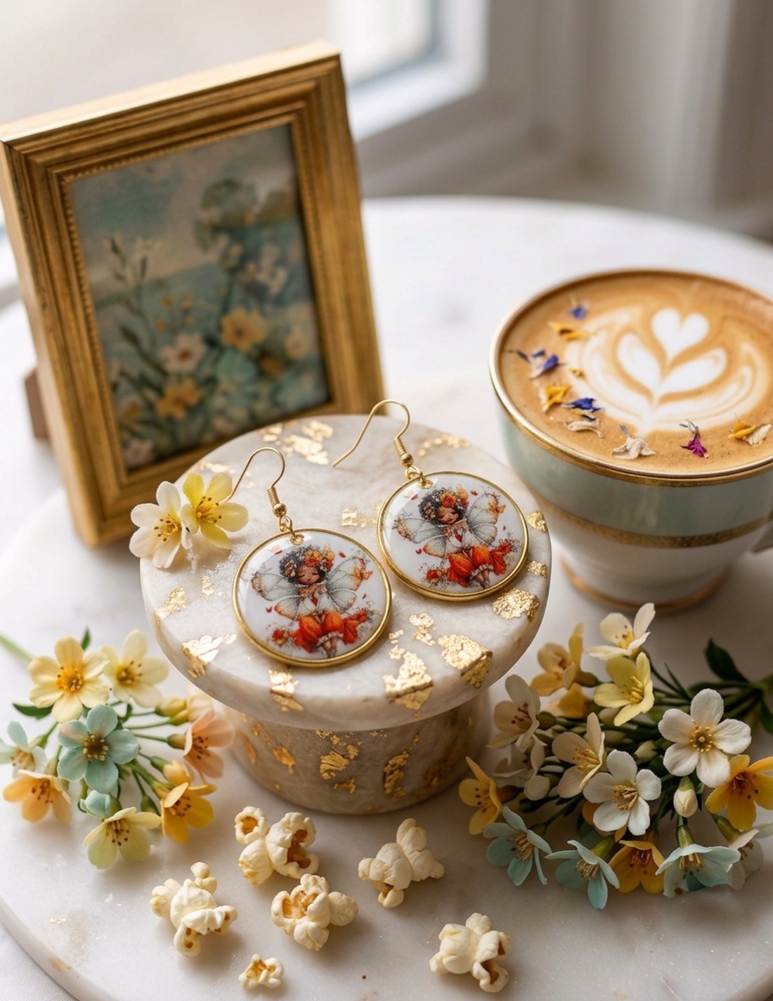 Cercei handmade zana - bijuterii - cercei - cercei din rășină - Artynos.ro