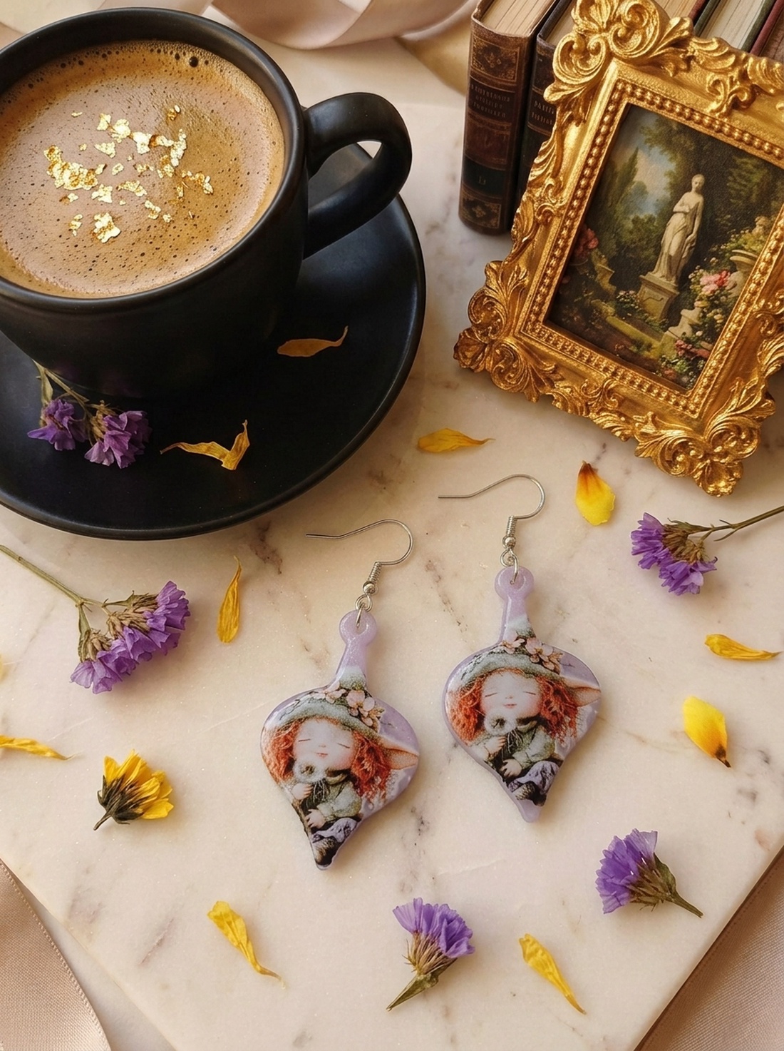 Cercei handmade rasina - bijuterii - cercei - cercei din rășină - Artynos.ro