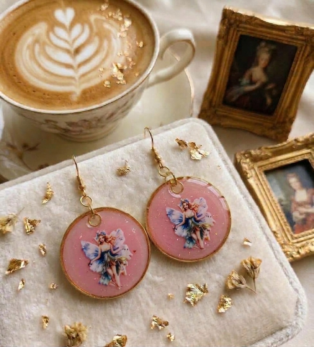 Cercei handmade zana - bijuterii - cercei - cercei din rășină - Artynos.ro