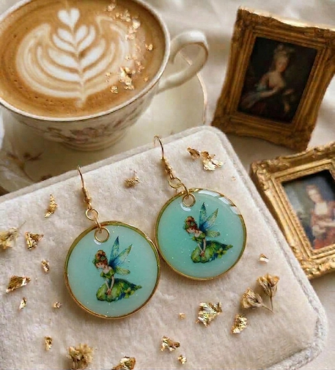 Cercei handmade zana - bijuterii - cercei - cercei din rășină - Artynos.ro