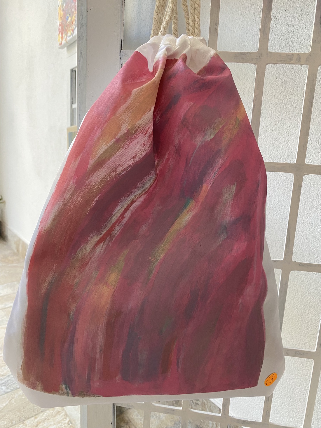 Sac textil pictat- unicat - geantă și husă - rucsacuri - genți de gimnastică - Artynos.ro