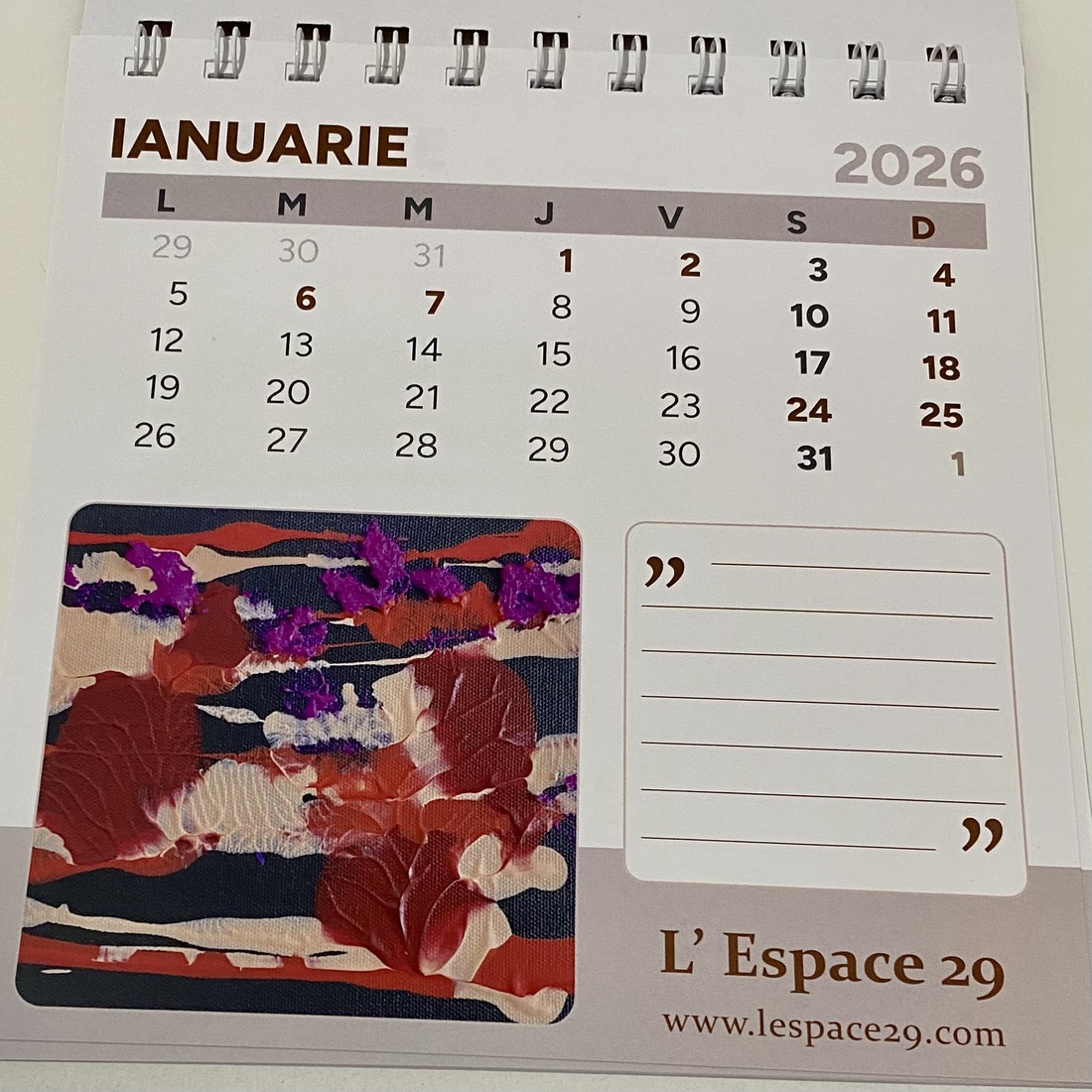 Calendar birou 2026 - casă & stil de viață - papetărie de hârtie - calendar și planificator - Artynos.ro