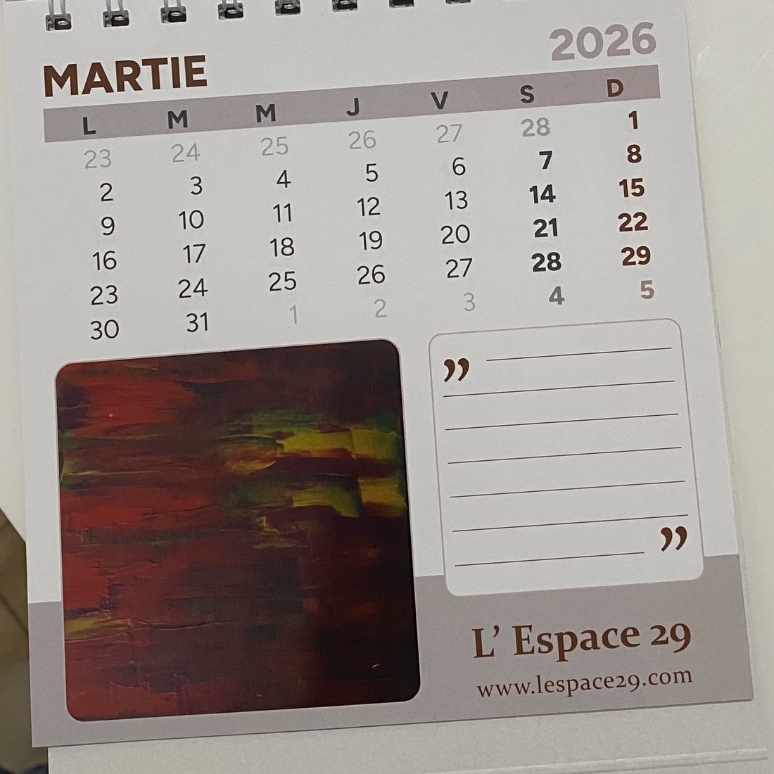 Calendar birou 2026 - casă & stil de viață - papetărie de hârtie - calendar și planificator - Artynos.ro