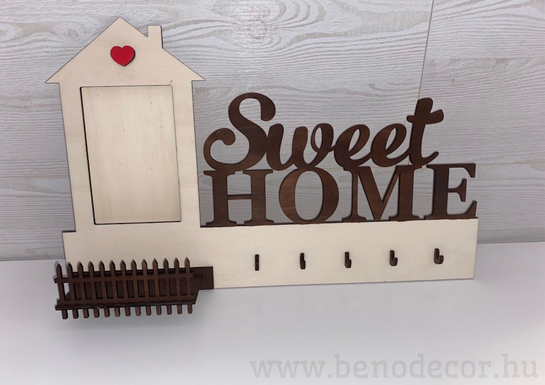 Sweet Home breloc de perete cu suport foto - decor de perete cabana -  - Artynos.ro