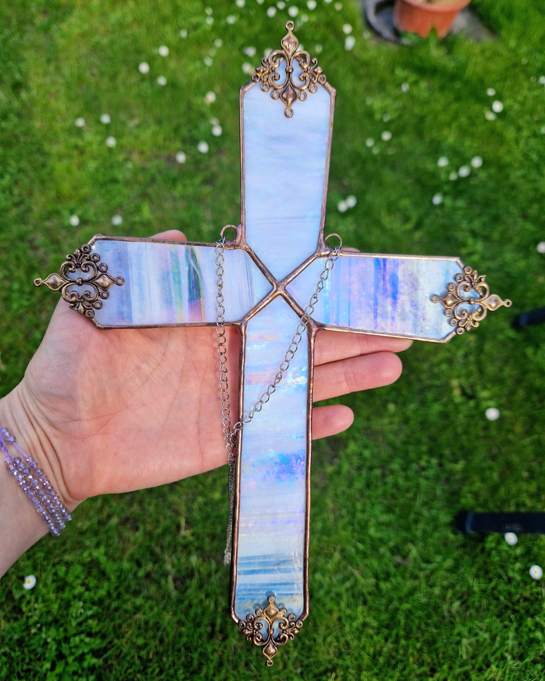 Cruce de perle - casă & stil de viață - obiecte religioase și de devoțiune - cruce - Artynos.ro