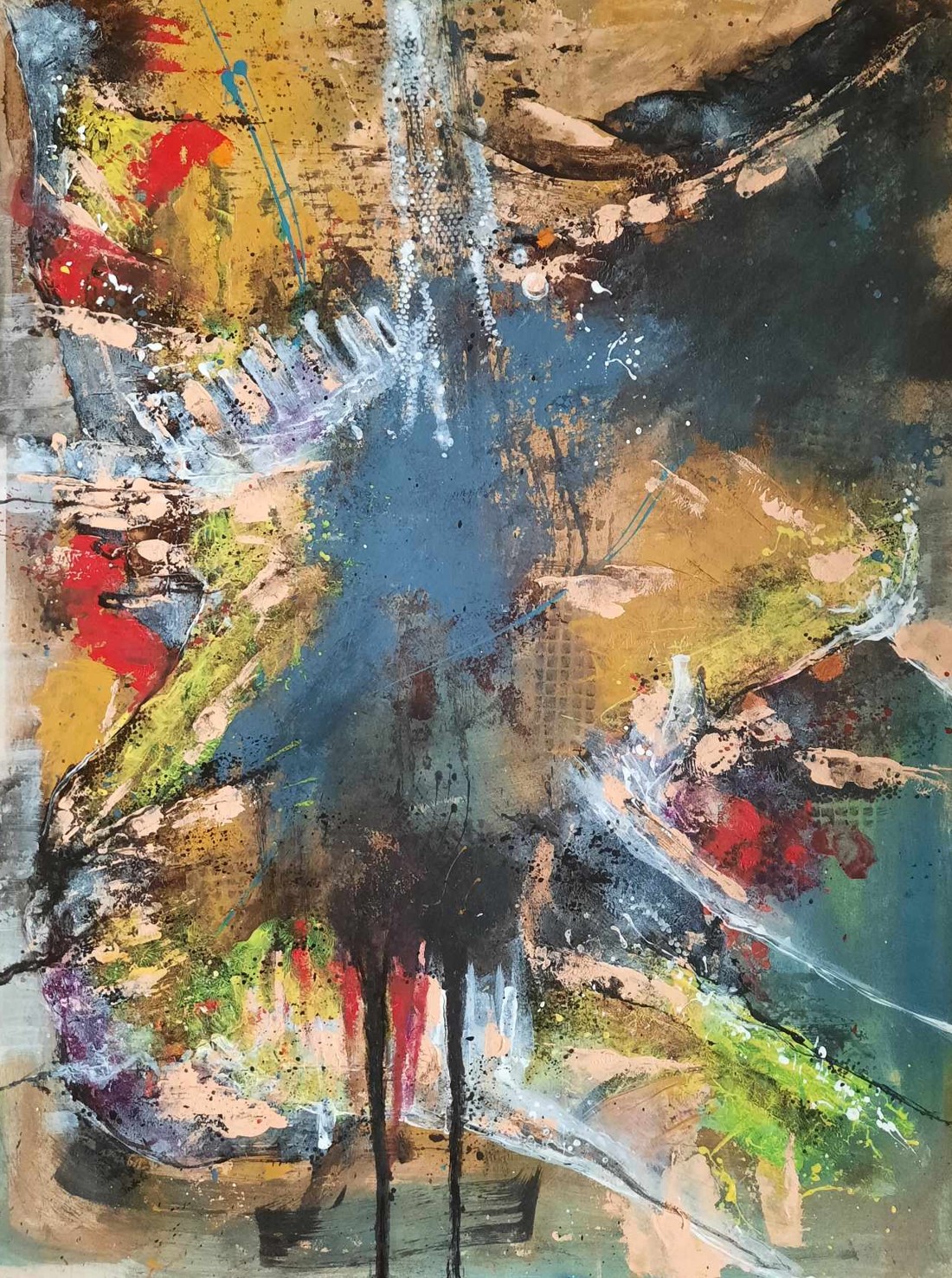 Evenimentul II - pictură abstractă încadrată de artist. Lucrări de Zsolt Böszörményi Kovács - - Artynos.ro Evenimentul II - pictură abstractă încadrată de artist. Lucrări de Zsolt Böszörményi Kovács - - Artynos.ro