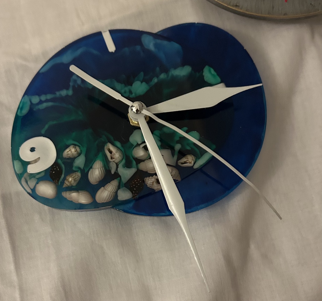 Ceas din rasina epoxidica - casă & stil de viață - accesorii pentru decorat casa - decorațiuni de pereți, decorațiuni suspendate - ceasuri de perete - Artynos.ro