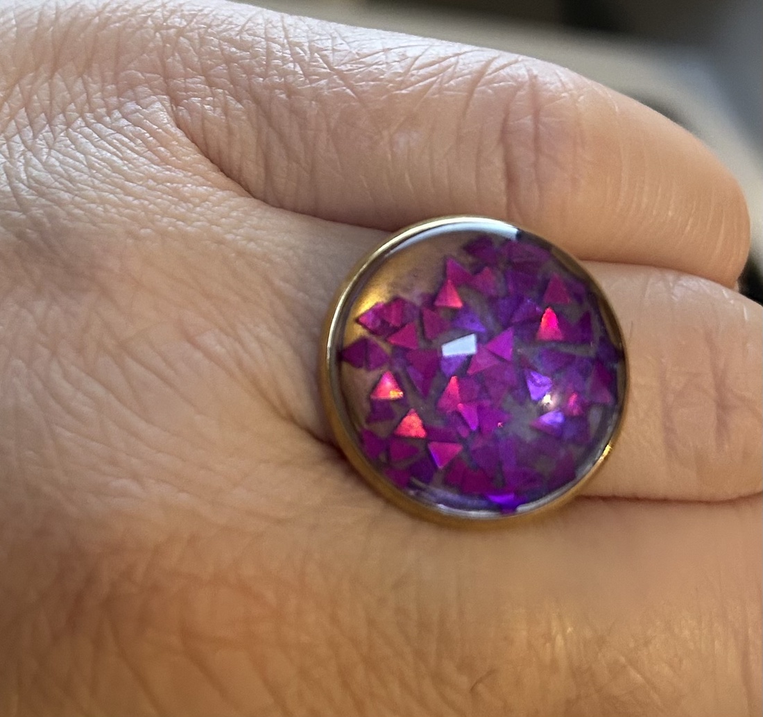 Set bijuterii handmade unicat din rasina Bratara + inel + cercei+pandativ - bijuterii - seturi de bijuterii - Artynos.ro