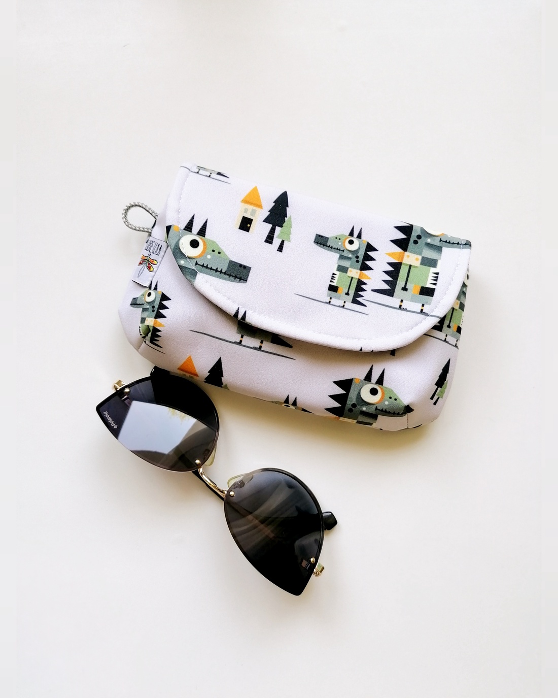 Husă ochelari LIBELULA - crocodili - genți și portofele - portofele, huse, suporturi - suport de ochelari - Artynos.ro