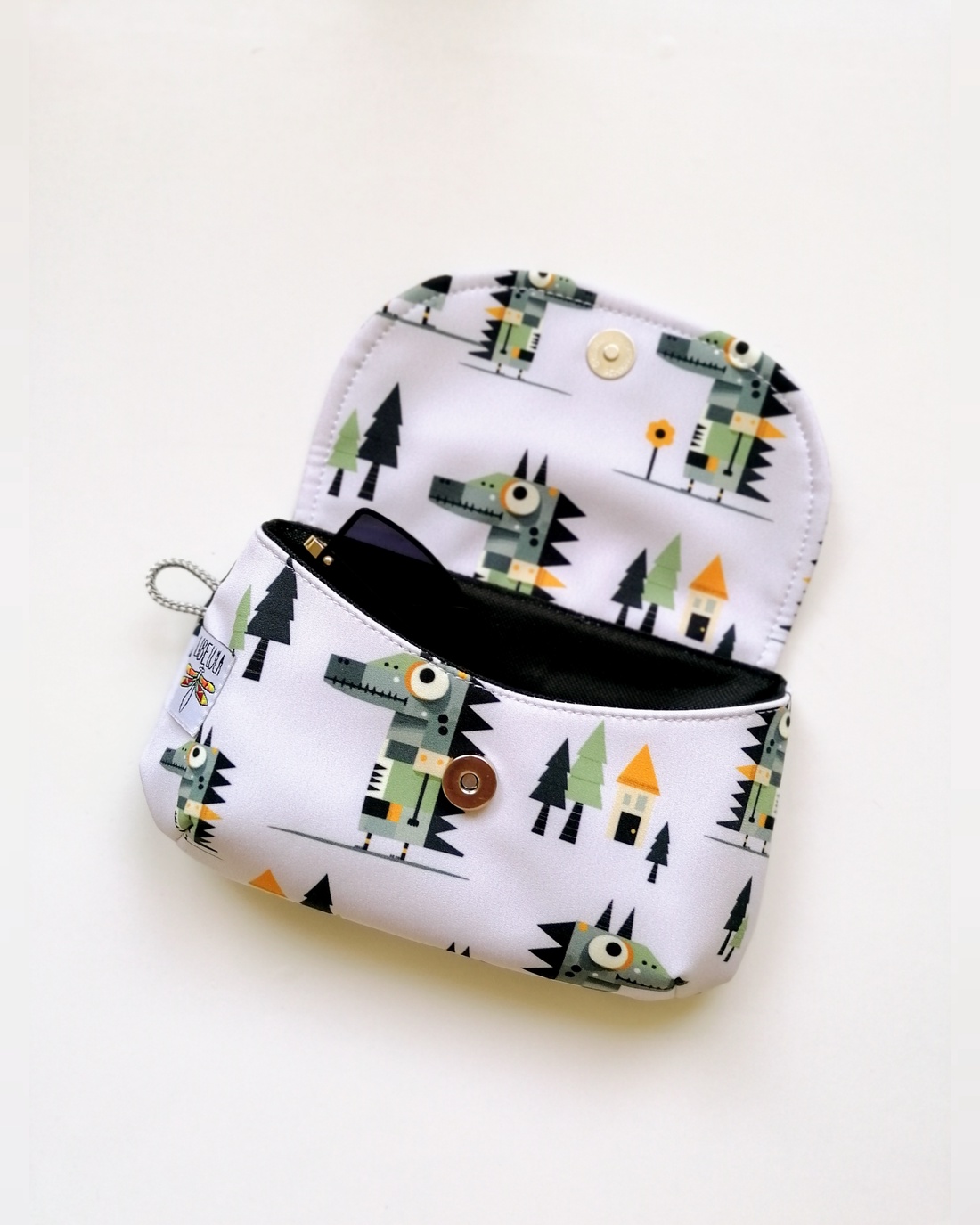 Husă ochelari LIBELULA - crocodili - genți și portofele - portofele, huse, suporturi - suport de ochelari - Artynos.ro