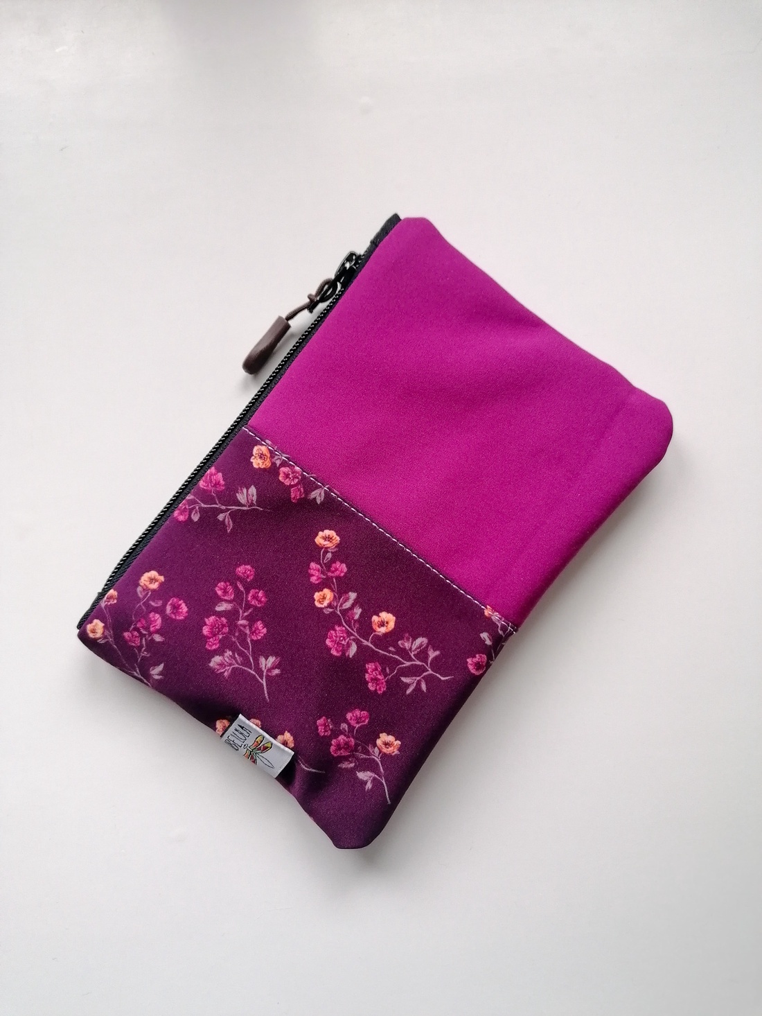 Portfard mic LIBELULA - crenguțe bordeaux - genți și portofele - genți cosmetice - Artynos.ro