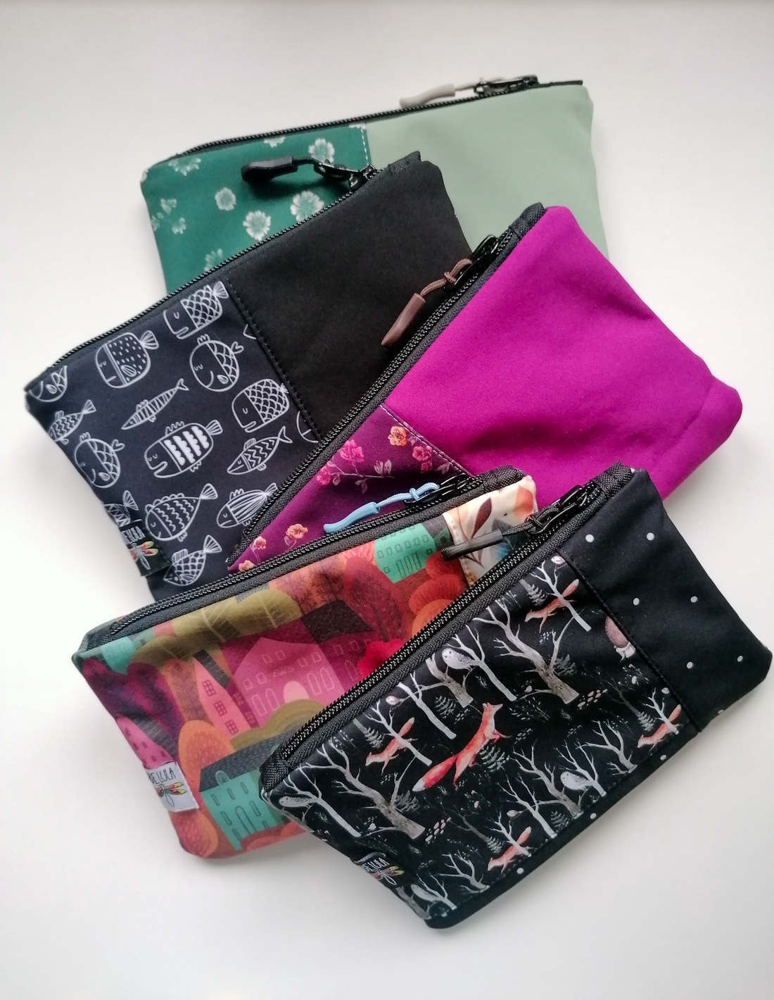 Portfard mic LIBELULA - flori de gheață - genți și portofele - genți cosmetice - Artynos.ro