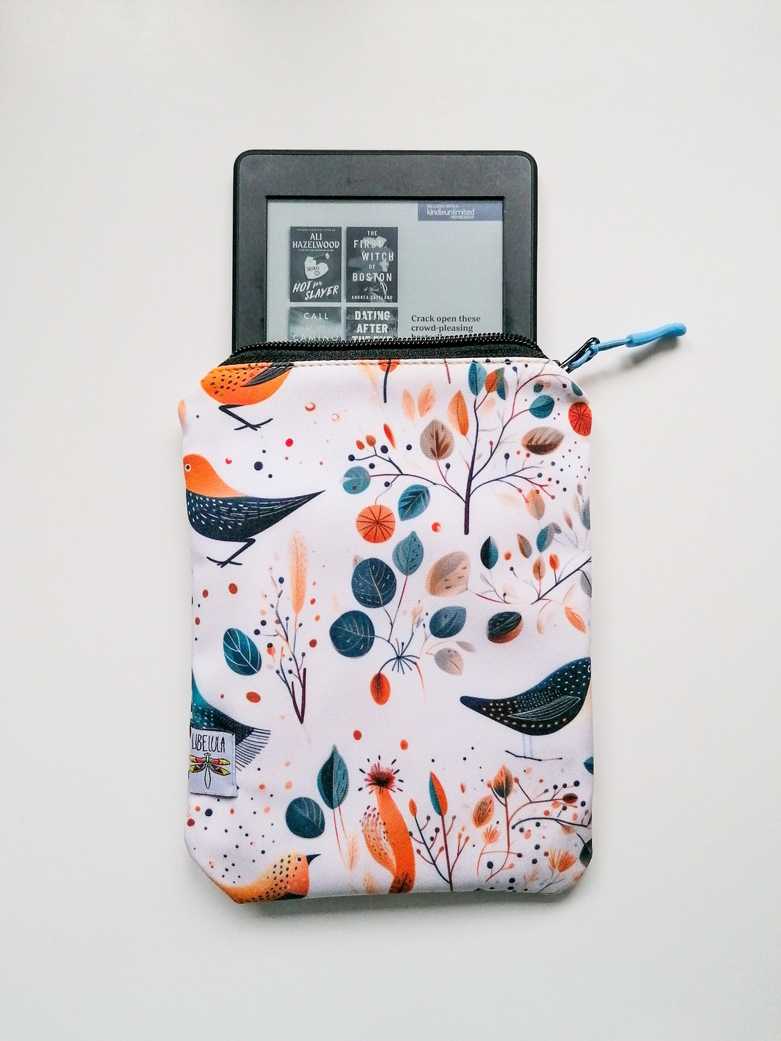 Husă kindle LIBELULA - păsări și crenguțe - genți și portofele - huse tablete și ebook - Artynos.ro