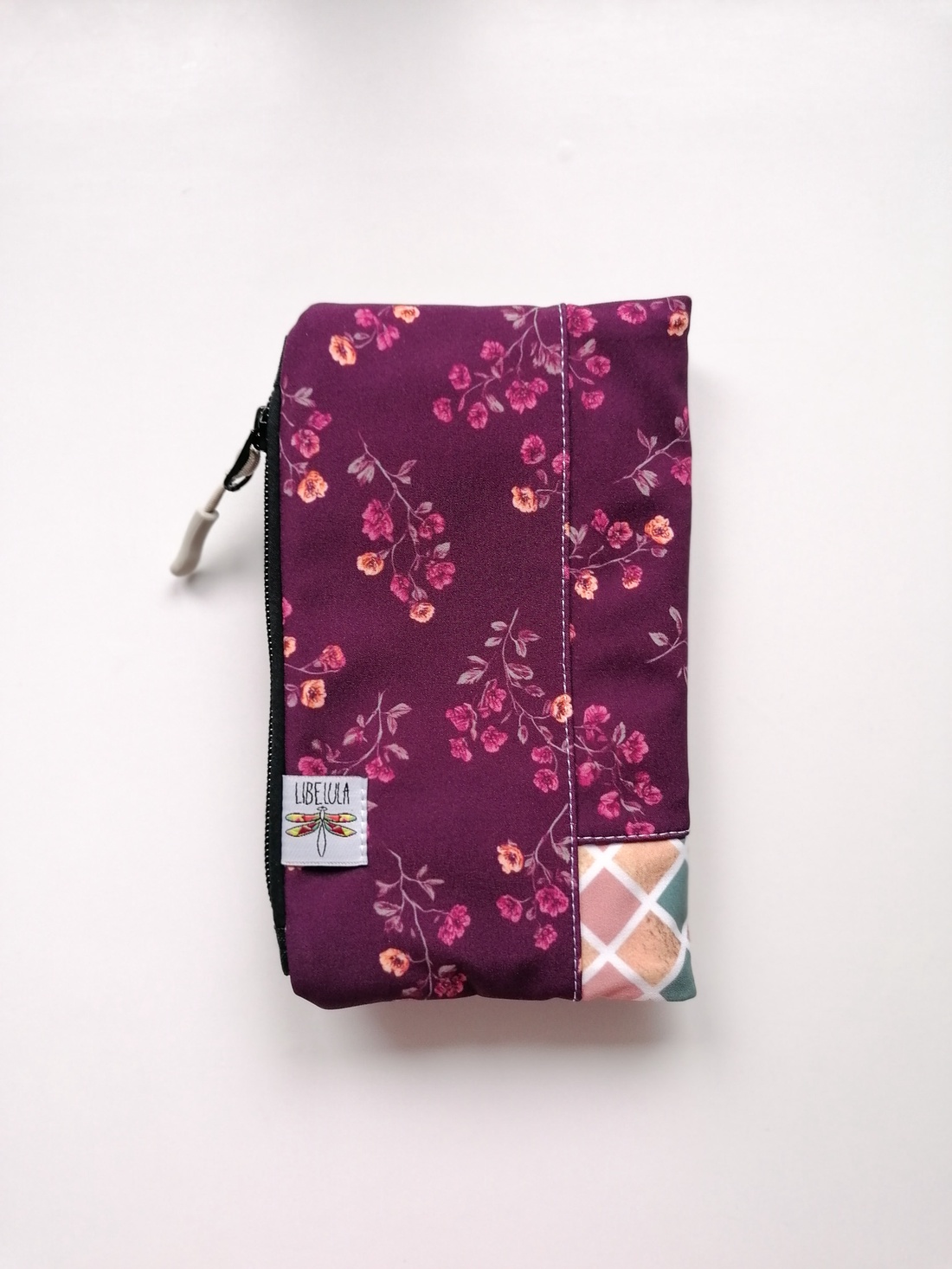 Portofel mare LIBELULA - crenguțe bordeaux - genți și portofele - portofele, huse, suporturi - portofele - portofele damă - Artynos.ro