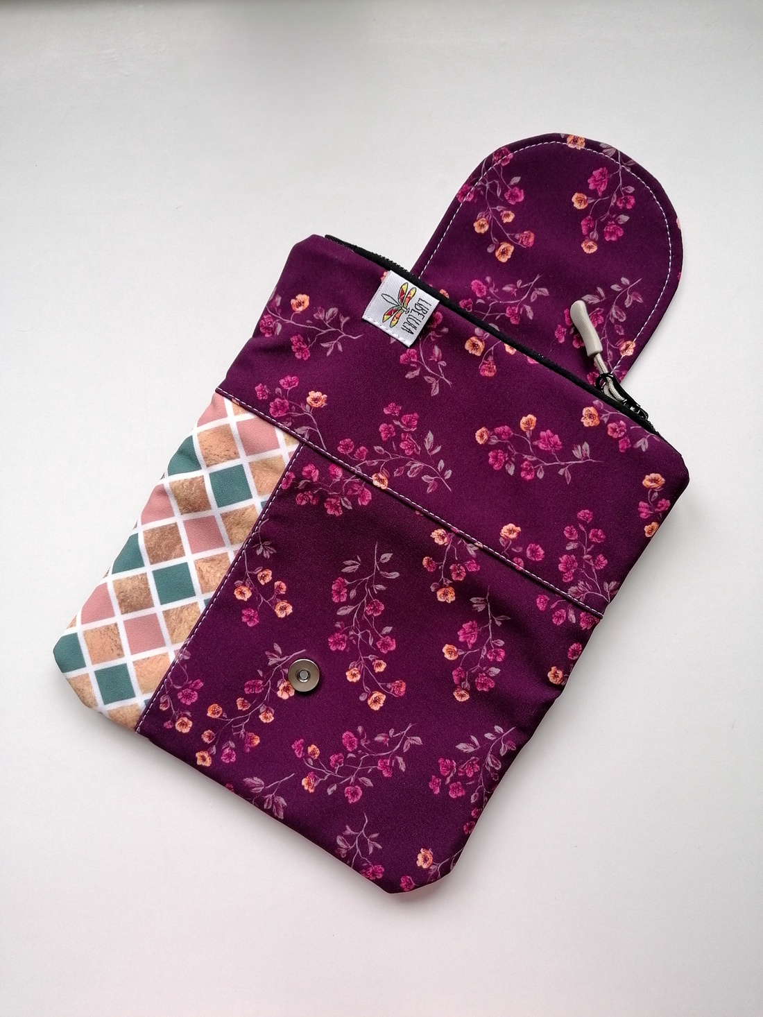 Portofel mare LIBELULA - crenguțe bordeaux - genți și portofele - portofele, huse, suporturi - portofele - portofele damă - Artynos.ro