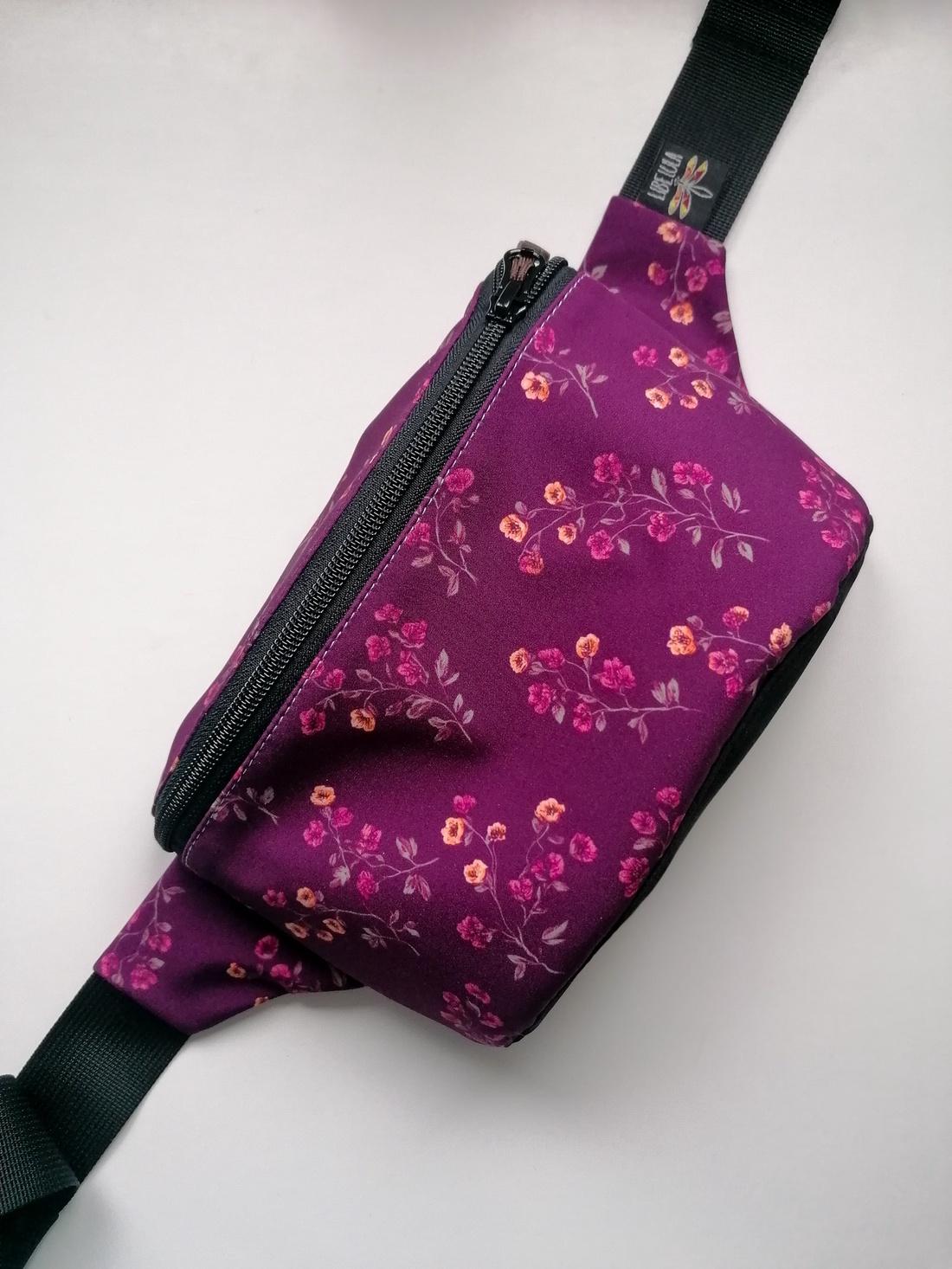 Borsetă clasică LIBELULA - crenguțe bordeaux - genți și portofele - borsete - Artynos.ro