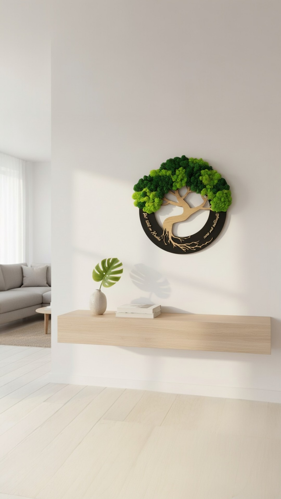 Tablou cu mesaj crestin din licheni- Pot totul in Hristos...- mesaj personalizabil - casă & stil de viață - decorațiuni de casă - decorațiuni de pereți - tablou cu licheni - Artynos.ro